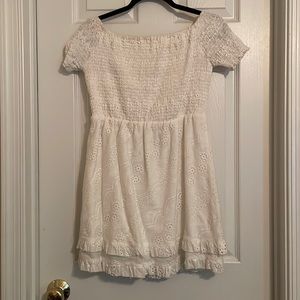 Vacate the Label White Eyelet Mini Dress